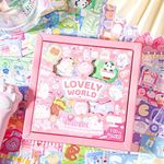 100 Sheets Kawaii Sticker Set, Doraking Lovely World Cute Cartoon Decorative Stickers Decal Pack for Phone Cases Laptops Art DIY Crafts Album Bullet Journal Planner Scrapbook