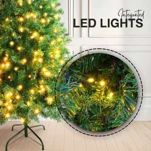 SA Products 7ft Pre-Lit Christmas Tree – Artificial Holiday Decor