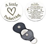 Christmas Birthday Gifts for Grandson from Grandma Grandpa to My Grandson Pocket Hug Coin Inspirational Gifts for Grandson Encouragement Gifts Pocket Hug Token Keychains