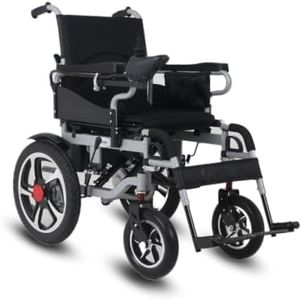 Asmofit Zipmax Foldable Electric Wheelchair for Seniors | 360° Joystick Control, Lightweight, Anti-Tipper Wheels, Flip-Up Armrests, Reliable Side Brake, and 24V 10.4AH Battery for Enhanced Mobility Power Wheelchair