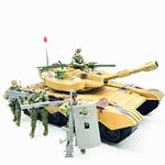 Fycooler Army Toys for Boys,Military Combat Mission Friction Powered Army Tank Toys & 4 Soldier Action Figures Military Playset Missile Launcher Tank Vehicle Gift for Kids Boys 3 4 5 6 7 Years Old