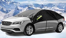 iZoeL Full Car Windscreen Cover for Winter Windshield Magnetic Snow Cover Frost Car Frost Windscreen Cover Ice Screen Cover for SUV VANS Trucks and Larger Verhicles - Full Protection