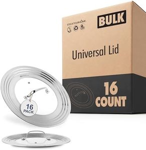 Modern Innovations Universal Lids with Tempered Glass 16 Pack Fits 8.25 to 12 Inch Pots and Pans Replacement Covers
