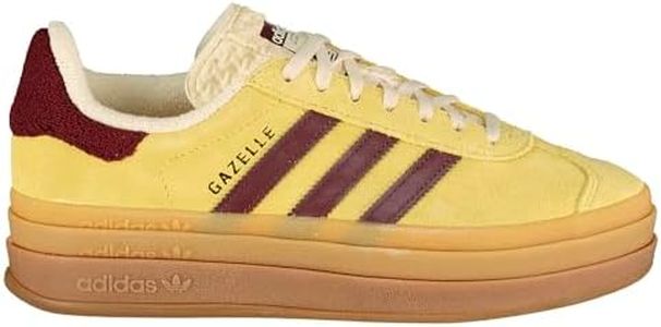 adidas Gazelle Bold Women's Sneaker's, Almost Yellow/Maroon/Wonder White, Size 7