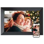 Frameo WiFi Digital Picture Frame, 10.1 Inch 1280*800IPS Touch Screen Digital Photo Frame, 16GB Memory, Auto-Rotate, Share Pictures Videos, Gift for Friends, Family, Anniversary, Wedding Gift (Black)