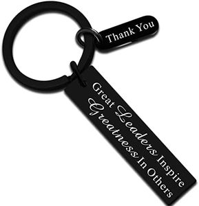 Boss Keychain Gifts For Women Men Day Him Her Best Dispatcher Teacher Leaders Office Coworkers Christmas Birthday Valentine Retirement Leaving Away Gift Thank You, Black