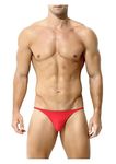 Casey Kevin Men's Sexy Thong Underwear Low Rise G String for Male CK3013-Red Medium