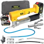 HANTUO 20V Cordless Grease Gun, Electric Grease Gun Professional High Pressure 10000 PSI Cordless Grease Guns, Inclued 2 Batteries with Carrying Case
