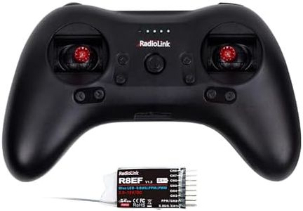 Radiolink T8S 8 Channels 2.4GHz RC Transmitter and Receiver R8EF RX, Remote and Controller Built-in Rechargeable Battery for Quad/Airplane/Car/Boat and More (Mode 2 Left Hand)