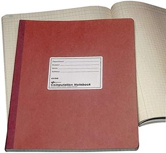 NATIONAL Brand Computation Notebook, 4 X 4 Quad, Brown, Green Paper, 11.75 x 9.25" 75 Sheets (43648)