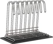 IDEATECH Reusable Bags Rack with Drying Mat, Collapsible Drying Rack for Silicone Bags, Small Kitchen Counter Organizer Sponge Holder, Dish & Bottle Dryer Rack, Stainless Stand with Silicone Mat