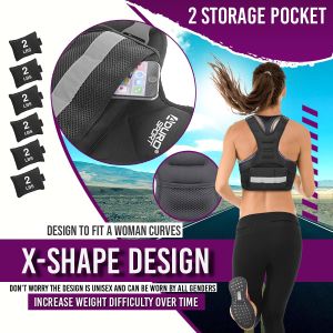 Aduro Sport Adjustable Weighted Vest – Fitness Training, Unisex