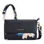 Travelon Unisex-Adult Anti-Theft Addison Convertible Crossbody/Belt Bag, Midnight Floral, One Size