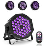 Erreyht UV Black Par Lights for Glow Party, 36 LED UV Light with Remote Control DMX512 Stage Strobe Lighting for DJ KTV Disco Bar Band Christmas Halloween Wedding