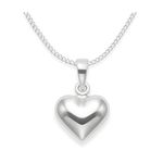 Heather Needham Children's Sterling Silver Heart Necklace on 14" (35cm) Silver Chain - Double Sided - Size: Tiny 10mm x 8mm. Much Smaller Than Shown. See Second Photo.Gift Boxed. 8178/14