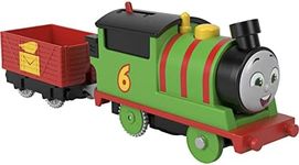 Thomas & Friends Motorized Toy Train Percy Battery-Powered Engine with Tender for Preschool Pretend Play Ages 3+ Years