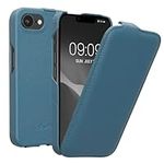 kalibri Flip Case Compatible with Apple iPhone 16e - Ultra Slim Leather Protective Phone Cover - Blue