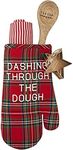 Mud Pie Christmas Oven Mitt and Baking Set, Dashing Through The Dough