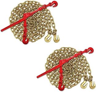 DC Cargo Mall 5/16” Grade 70 Chain and Lever Load Binder Kit |  Includes (2) Lever Binders and (2) Transport Chains | 4,700 lbs. Safe Working Load