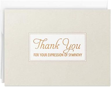 Hallmark Funeral Thank You Cards, Copper Foil (20 Thank You for Your Sympathy Cards with Envelopes)