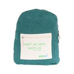 ECO365 Jute Backpack 30L (Blue) with Cotton Linning & Adjustable Shoulder Strap | Earth-friendly Casual Backapck for Men & Women | Resuable Jute Bag with Zip Closure