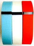 ! Set 3 Colors Large L 1pc White 1pc Light Blue 1pc Red (Tangerine) Replacement Bands + 1pc Free Large Grey Band With Clasp for Fitbit FLEX Only /No tracker/ Wireless Activity Bracelet Sport Wristband Fit Bit Flex Bracelet Sport Arm Band Armband