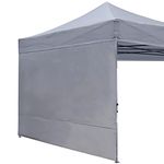 ABCCANOPY Instant Canopy SunWall for 10x10 Feet, 10x20 Feet Straight Leg pop up Canopy, 1 Pack Sidewall Only,Grey