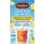Celestial Seasonings Cold Brew Iced Tea, Sweetened Tea with Lemon, Contains Caffeine, 18 Count (Pack of 6)