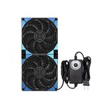 240mm Adjustable Computer PC Vent Fan 3-12V Speed Controller for Chicken Coop Rack Space Window Wall Cabinet Server Mining Rig Exhaust Cooling