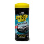 Invisible Glass 90166 28-Count Lint-Free and Ammonia-Free 7 X 12 Large Glass Cleaning Wipes are Tint Safe Enjoy Streak Free Windows, Mirrors, and Glass for Home and Auto