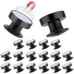 18pcs Magnetic Pin Backs for Enamel Pins, Pin Converters to Refrigerator Metal Pin Backs Locking Pin Keepers Magnetic Brooch Converter (Black)