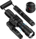 Feyachi 1500 Lumen Tactical Flashlight Rechargeable IPX7 Protection 4 Modes Weapon Light Mlok Mount Rail LED Flashlight Included with Pressure Switch