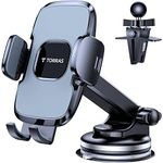 TORRAS [Never Drop Car Phone Holder Mount [Super Suction & Sturdiest Clip] Cell Phone Mount for Car Dashboard Air Vent Windshield Universal for iPhone 15 14 Pro Max Galaxy Note S23 S22