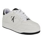 Calvin Klein Men's Acre Sneaker, White/Black 140, 11.5