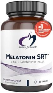 Designs for Health Time Release Melatonin SRT - Melatonin Supplement for Sleep - Sleep Supplement for Adults, 6mg Per Tablet - Vegan + Non-GMO (60 Tablets)