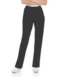 Landau Women's Tall Classic Tapered Scrub Leg Pant, Black, 3X