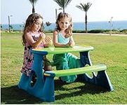 Childrens Kids Table and Bench Picnic Set Garden Play Furniture