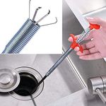 Ronest Stainless Steel Hair Catching Drain Cleaner Wire Spring Sink Cleaning Stick