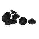 Sourcingmap Soft Plastic Aquarium Fish Tank Suction Cup Clip Sucker Black 8 Pcs 28mm Dia