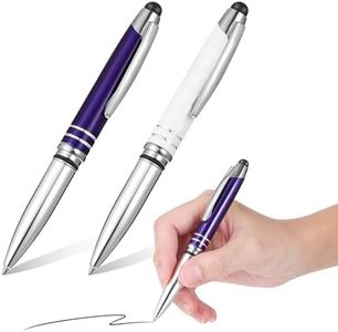 TEHAUX 2pcs Pens with Stylus Tips Capacitive Stylus Pen Tablet Stylus Pen Ballpoint Pen with Stylus Tip Black Ballpoint Pens with Stylus Phone Stylus Pen Laptop Metal Touch Screen Nurse