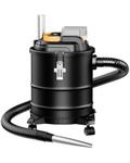 DeForce Cordless Ash Vacuum, for DeWalt 20V Max Battery, 4-Gallon Portable Vacuum Cleaner, Black, with Hose Nozzles HEPA Filters Wheels, for Pellet Wood Stove BBQ Grill (Bare Tool ONLY)