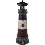 ABOOFAN Solar Garden Lighthouse Solar Garden Lighthouse LED Beacon Rotating Garden Lights Rotating LED Light Outdoor Décor Lawn Garden Resin Lighthouse Black Solar Landscape Lights