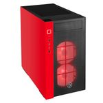 SilverStone SST-RL08BR-RGB - Red Line Mini Tower Micro ATX Gaming Computer Case, Full Tempered Glass, black