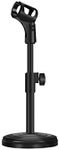 Desktop Microphone Stand, Upgraded Adjustable Table Mic Stand with Mic Clip and 5/8" Male to 3/8" Female Screw for Blue Yeti Snowball Spark & Other Microphone