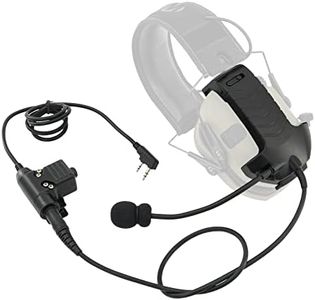 TSVISIONCORE Microphone & PTT for Walker's Razor Noise Cancelling Headphones Airsoft（Black）