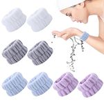 8PCS Wristbands for Washing Face, Microfiber Wrist Wash Bands, Towel Scrunchies Spa Face Wash Wristbands Prevent Water from Spilling Down Your Arms (2)