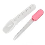 Baby Liquid Medicine Dropper Spoon,Food Grade Silicone Clear Scale Kids Oral Medicine Dispenser Kids Medicine Dropper Spoon Kit Baby Medicine Feeder Kit (Pink)