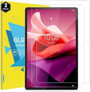 MoKo 2 PZS Protector de Pantalla para Lenovo Tab P12, Lenovo Tab P12 12.7 Inch 2023 Protector de Pantalla Cristal Templado Ultra Claro Anti-arañazos 9H Dureza, Sin Burbujas