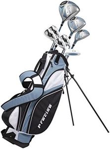 Precise NX460 Ladies Womens Complete Golf Clubs Set Includes Driver, Fairway, Hybrid, 4 Irons, Putter, Bag, 3 H/C's - 2 Sizes - Regular and Petite Size! (Right Hand 5'3 - 5'9)