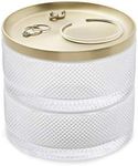 Umbra Tesora Jewelry Organizer, Two-Tier Glass Storage Box with Removable Brass Lid